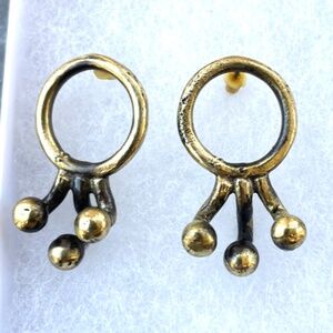 Brass Artful Home Abstract Earrings